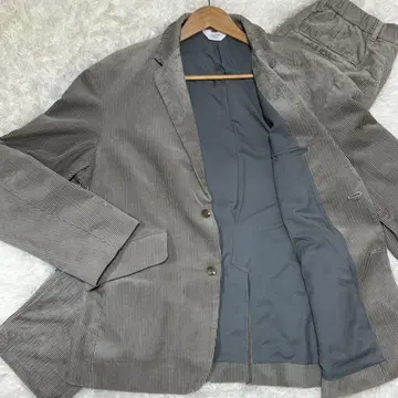 L 사이즈 WYM LIDNM 레이온 혼방 코듀로이 셋업 그레이