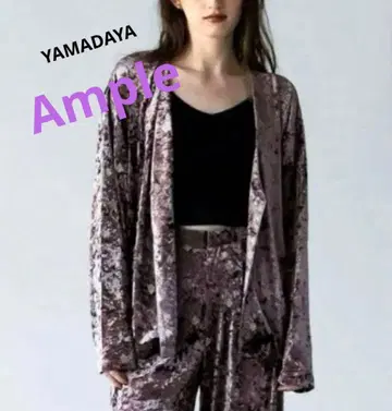 야마다야 Ample 자수 크러쉬 벨로아 자켓 모카 38size