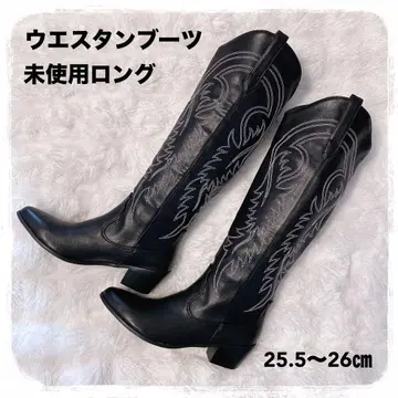 거의 미사용 웨스턴 부츠 롱 43 오버니