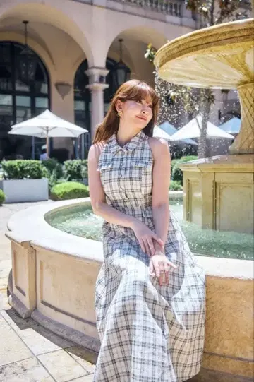 Herlipto 트위드 체크 드레스