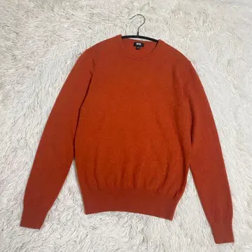 새상품급 유니클로 캐시미어 니트 스웨터 S 오렌지 남성용