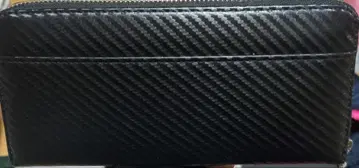 남성용 탄소섬유풍 장지갑 박스 포함