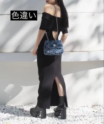 EVRIS 에브리리스 오프숄더 니트 원피스