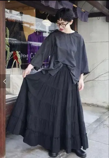 저널 스탠다드 랙 2025 레이어 거즈 개더 스커트