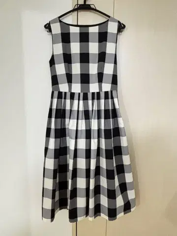 an another angelus 깅엄 체크 원피스 레트로 플레어