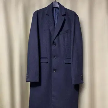 COMME CA ISM 다크 네이비 체스터 코트 L 사이즈