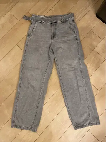 ZARA 남성용 벨트 포함 데님 그레이 RUC 80089348-4