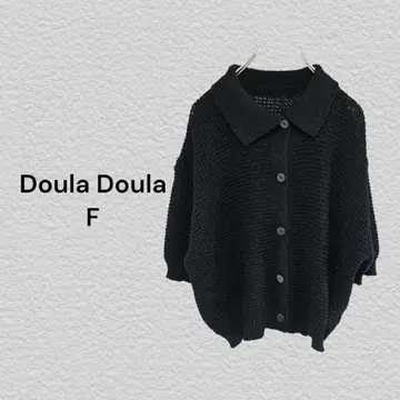 두라두라 Doula Doula 반팔 니트 F 비침 블랙