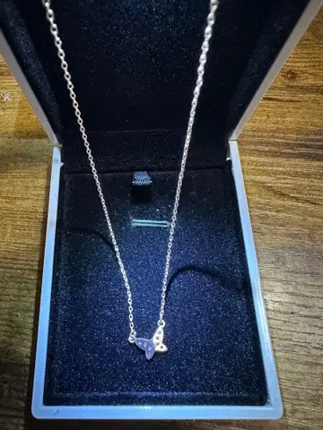 나비형 실버 925 목걸이