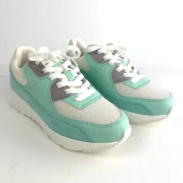 새상품 EDWIN 에어쿠션 스니커즈 민트 그린 23cm 신발 그린