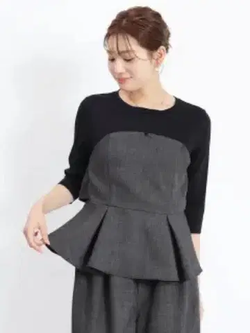 FENNEL 페플럼 뷔스티에 도킹 T셔츠 9호 야마다야