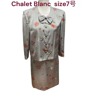 새상품급 샤레블랑 모자 패턴 햇 셋업 수트 7호, S