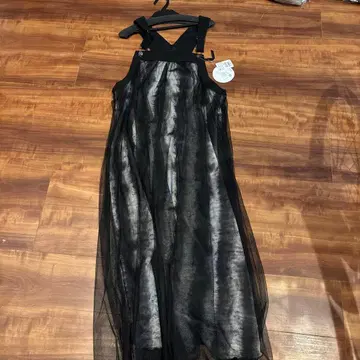 LASUD 블랙 메쉬 원피스 야마다야