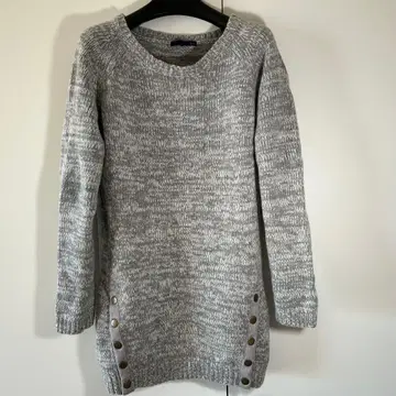 AVIREX 아비렉스 여성용 긴팔 니트 스웨터 그레이