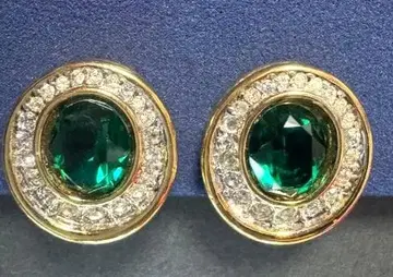 NINA RICCI 귀찌 에메랄드 그린 빈티지 골드_73