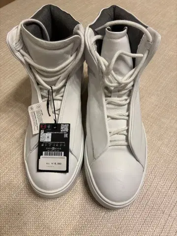 ZARA 리미티드 에디션 가죽 하이컷 스니커즈 42