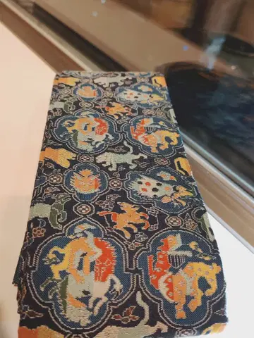 다색 사자 무늬 남성용 오비