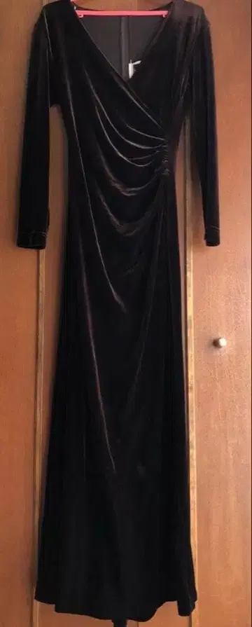 TADASHI 롱 드레스 롱 원피스 스트레치 브라운 브라운 S~M