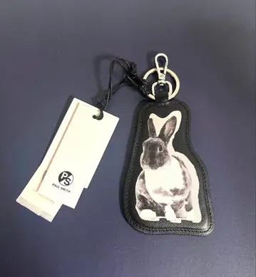 미사용 Paul Smith 토끼 디자인 가죽 키링