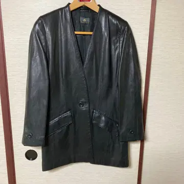 SIGNER 여성용 블랙 가죽 자켓