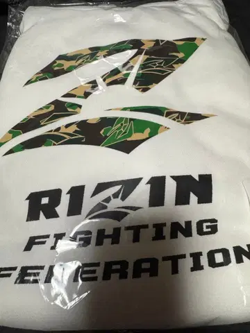 RIZIN CAMO 후드 맨투맨 XL 화이트