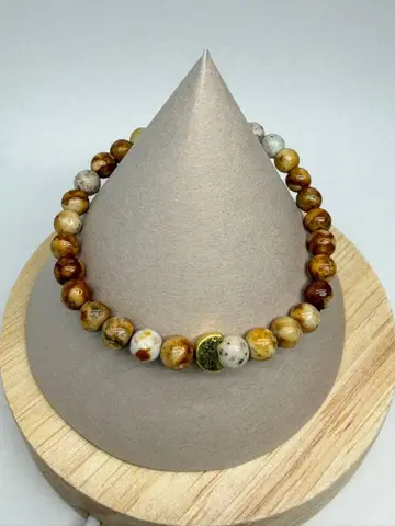 파워스톤 히메카와 약석 초승달 참 팔찌