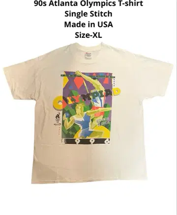 90s 애틀랜타 올림픽 T셔츠 Hanes 싱글 스티치 USA제