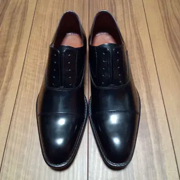 KENFORD 블랙 가죽 플레인 슈즈