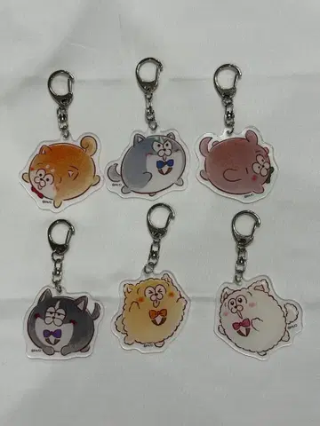 오소마츠 6쌍둥이 마츠이누 아크릴 키링 세리아 콜라보 2024 6종