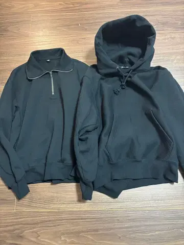 GU 헤비 웨이트 하프 지퍼 헤비 웨이트 후드 맨투맨 S 사이즈