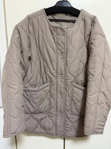 DISCOAT 디스코트 베이지 퀼팅 자켓