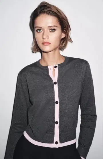 ZARA 콤비 니트 가디건