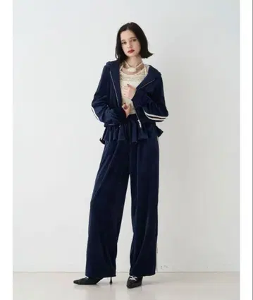 jouetie 벨루어 컴팩트 라인 ZIP 후디 벨루어 라인 팬츠