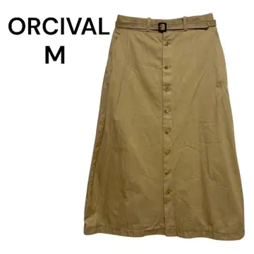 [컨디션 최상] 오르치발 ORCIVAL 벨트 치노 롱 스커트 사이즈 1