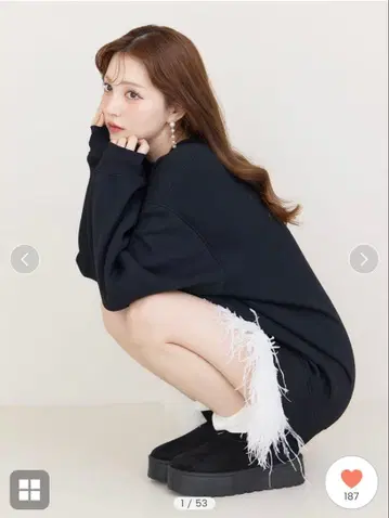 EIMY ISTOIRE 페더헴 맨투맨 원피스