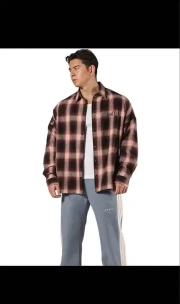 LYFT 체크 오버 사이즈 셔츠