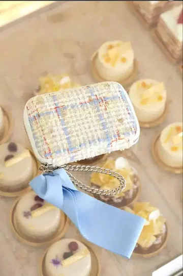 미사용 새상품 히키다시 파우치 포켓 이와테 홈스펀 셔벗 트위드