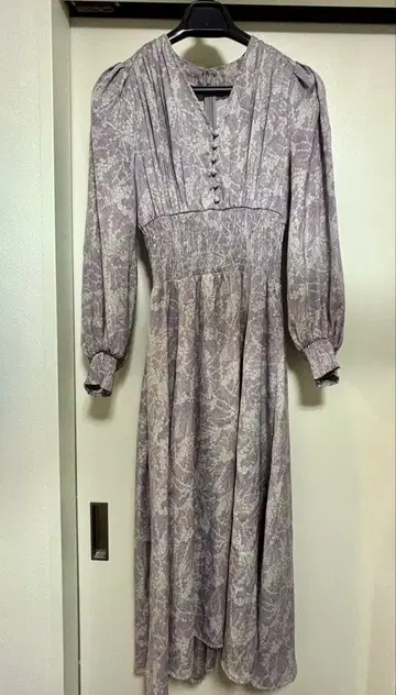 프레이 아이디 긴팔 플라워 프린트 원피스