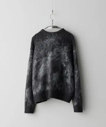 MOHAIR BLEND JACQUARD SHAGGY KNIT