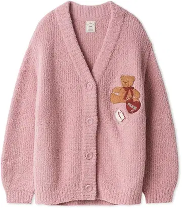 거의 새상품 젤라또피케 가디건 베어 핑크