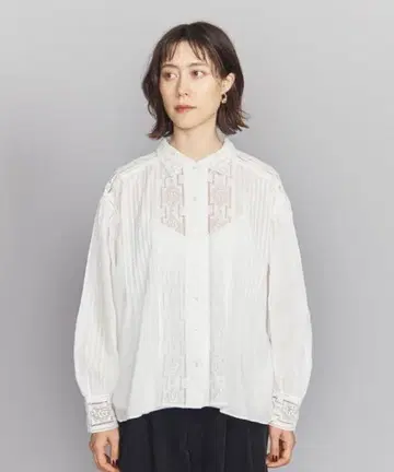 BEAUTY&YOUTH UNITED ARROWS 코튼 레이스 셔츠