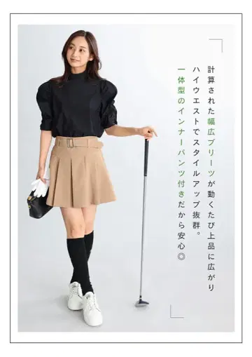 미사용 새상품 SCOT CLUB 플리츠 스커트 이너 팬츠 포함 골프웨어