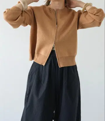 Omekashi 맨투맨 라이크 지퍼 가디건