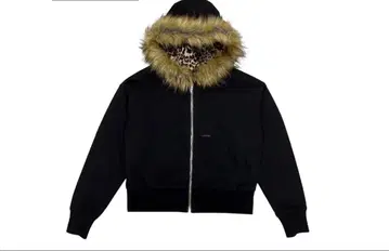 9/S PROJECT FUR ZIP HOODIE - BLACK