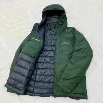 몽벨 콜로라도 파카 M 그린 x 블랙 리버서블 스태프 백 없음