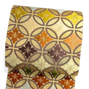 후쿠로 오비 칠보 하나비시 컬러풀 기모노 123b d ms