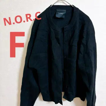 [ 하자품 ] N.O.R.C 블랙 가디건 긴팔 상의 두꺼운 원단