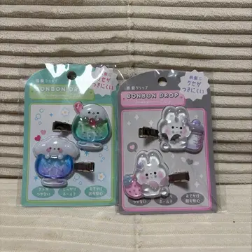 BONBON DROP 앞머리 클립 2개 세트
