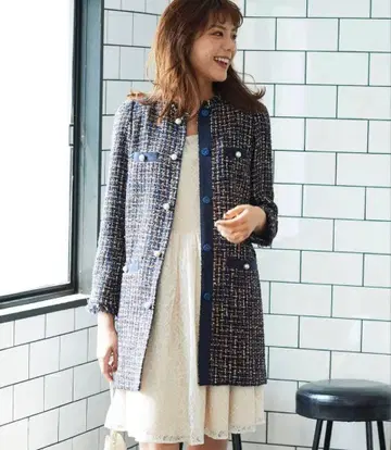 [ 새상품급 ] 31 Sons de mode 노카라 코트 트위드 코지하루