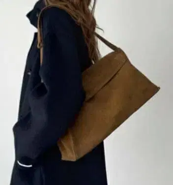 택 포함 새상품 CANAL JEAN 스웨이드 플랩 숄더백